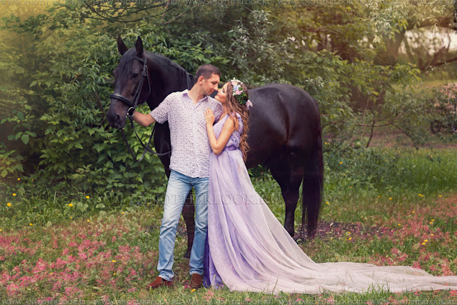 романтическая фотосессия с лошадью