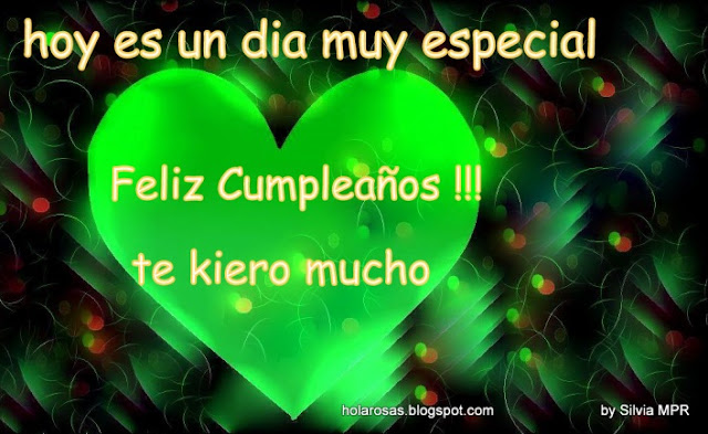 corazones verdes para desear feliz cumpleaños tarjetas postales con imagenes de amor dibujos de corazones verdes,saludos con mensajes de feliz cumpleaños :te kiero mucho