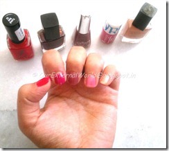 5 different nail colors