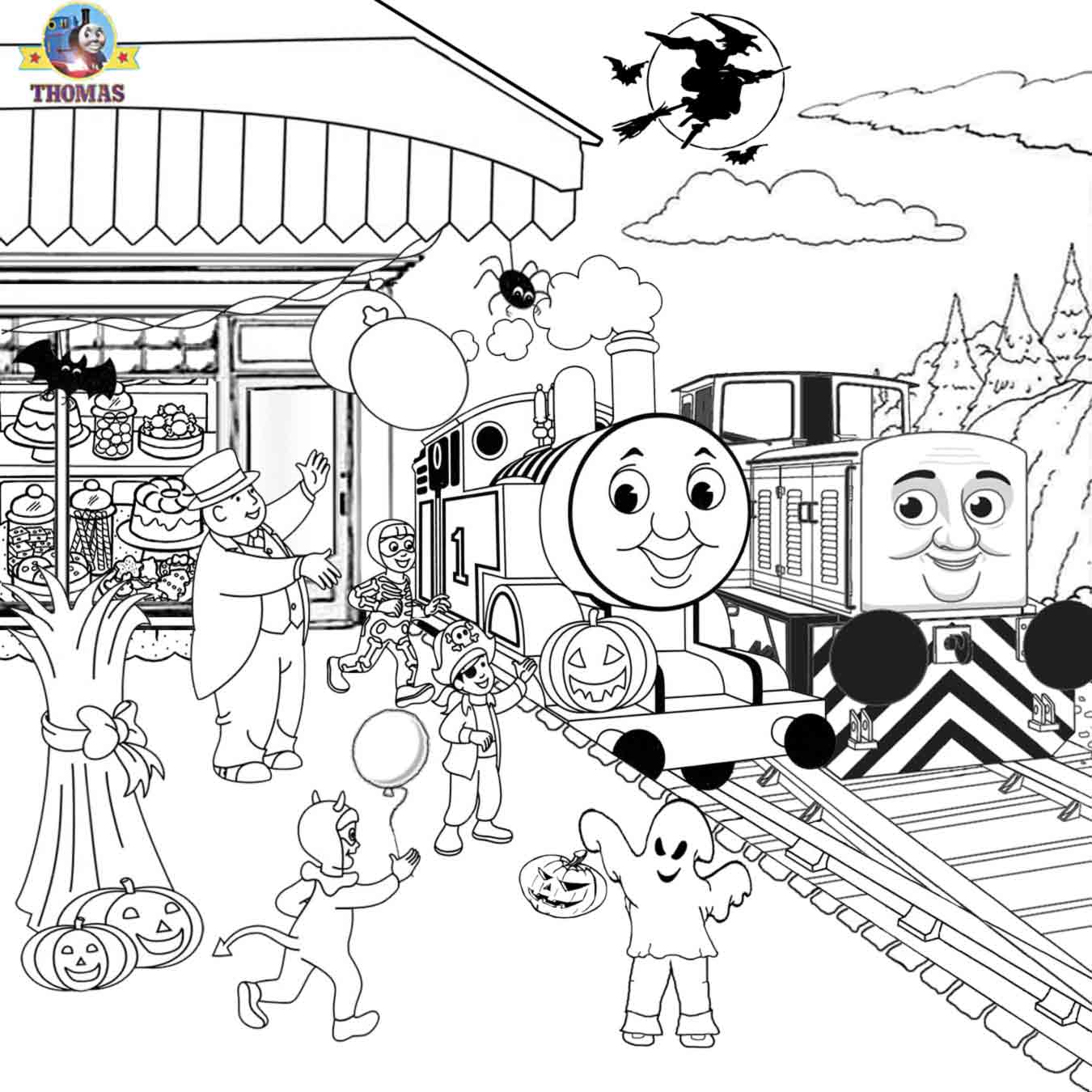 Halloween Coloring Pages Thomas The Train 5