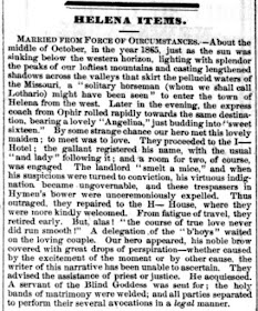 Married from force, Montana Post excerpt, November 4, 1865, page 3