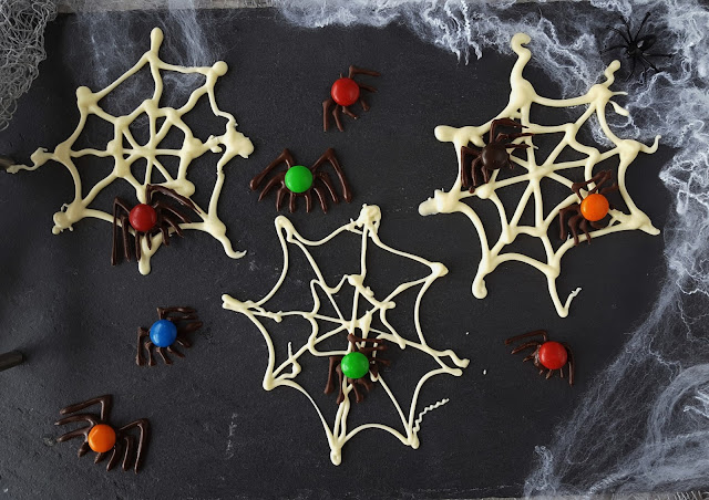 chocolate webs & spiders Halloween