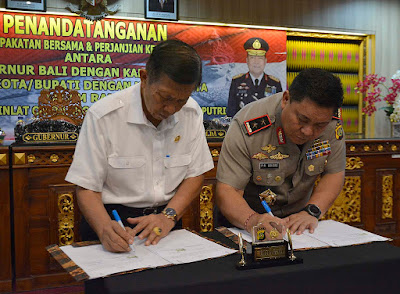 Gubernur Pastika Dukung Pembinaan Dan pelatihan Putra Putri Bali Berprestasi Guna Persiapan Rekrutmen Anggota POLRI