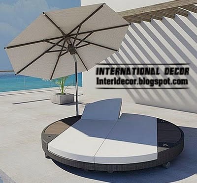 double lounge chair, modern outdoor furniture