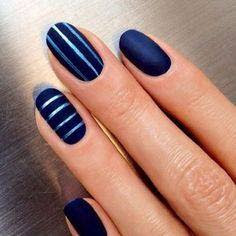 Blue Nail Polish Art Designs  