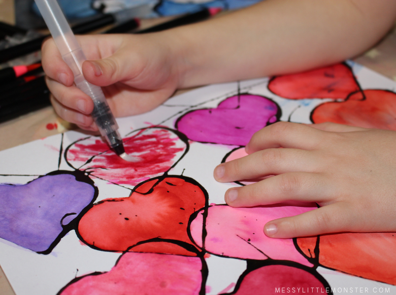 watercolor heart art