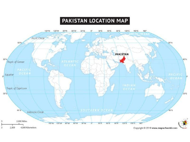 location of pakistan on world map