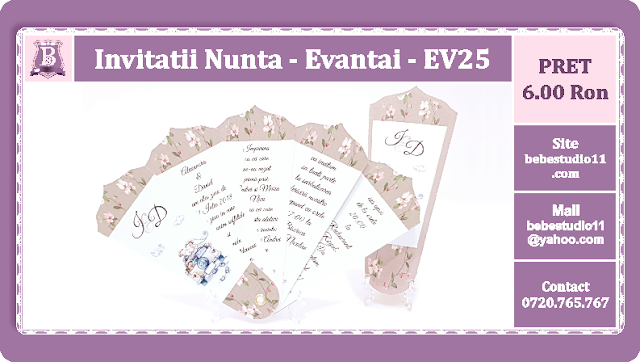 invitatie nunta evantai