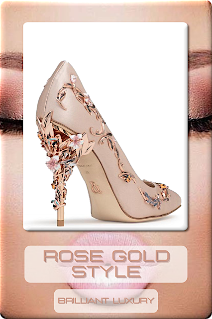 ♦Rose Gold Style #shoes #jewelry #rosegold #brilliantluxury