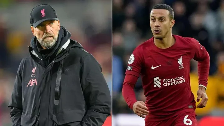 Liverpool star Thiago Alcantara 'ruled out of Man City clash' in major blow for Jurgen Klopp