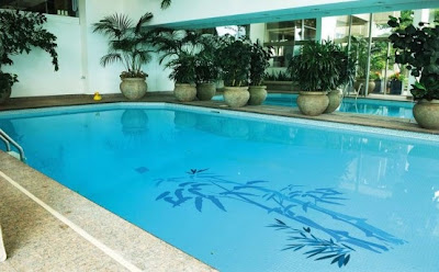 decoración de piscina