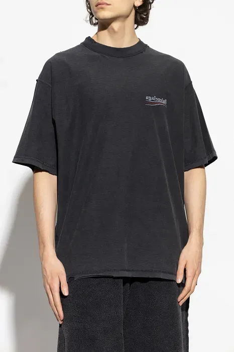 Áo thun phông Balenciaga nam màu ghi xám 1