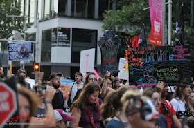 Sydney Climate Rally - Vegans bringing up the rear of the march.