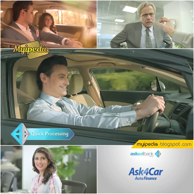 Osman Khalid Butt & Ushna Shah in Ask 4 Car Askari Bank TVC 2016 (Video)
