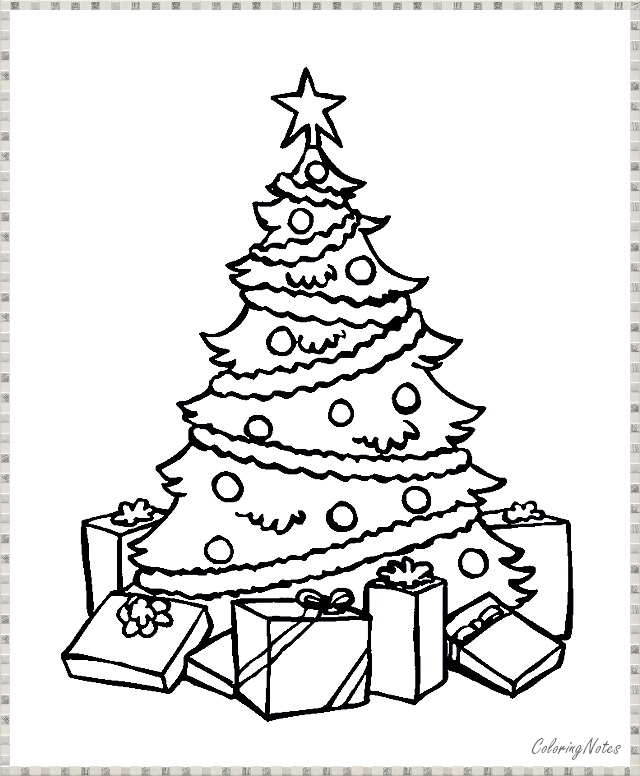 16 Easy Christmas Tree Coloring Pages Free Printable for Kids