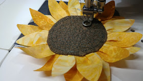 Fabric sunflowers