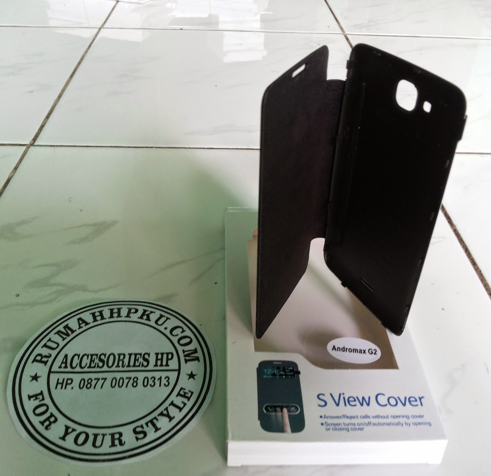 RUMAHHPKU: flip cover leather case smartfren andromax c c2 