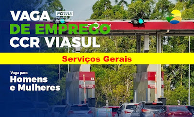 CCR Viasul abre vagas para Serviços Gerais em Terra de Areia