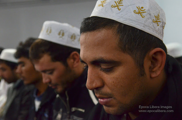 Men gather for prayer 