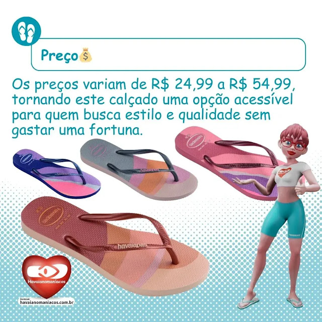 O preço do Chinelo Havaianas Slim Palette Glow.webp