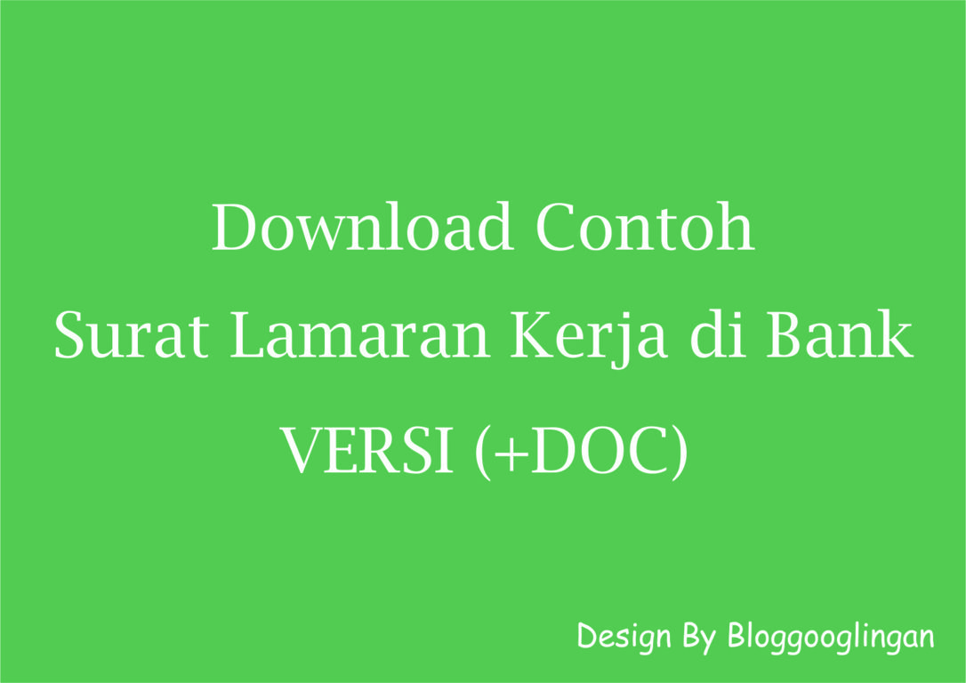 Download Contoh Surat Lamaran Kerja Simpel #2019 - Blog 