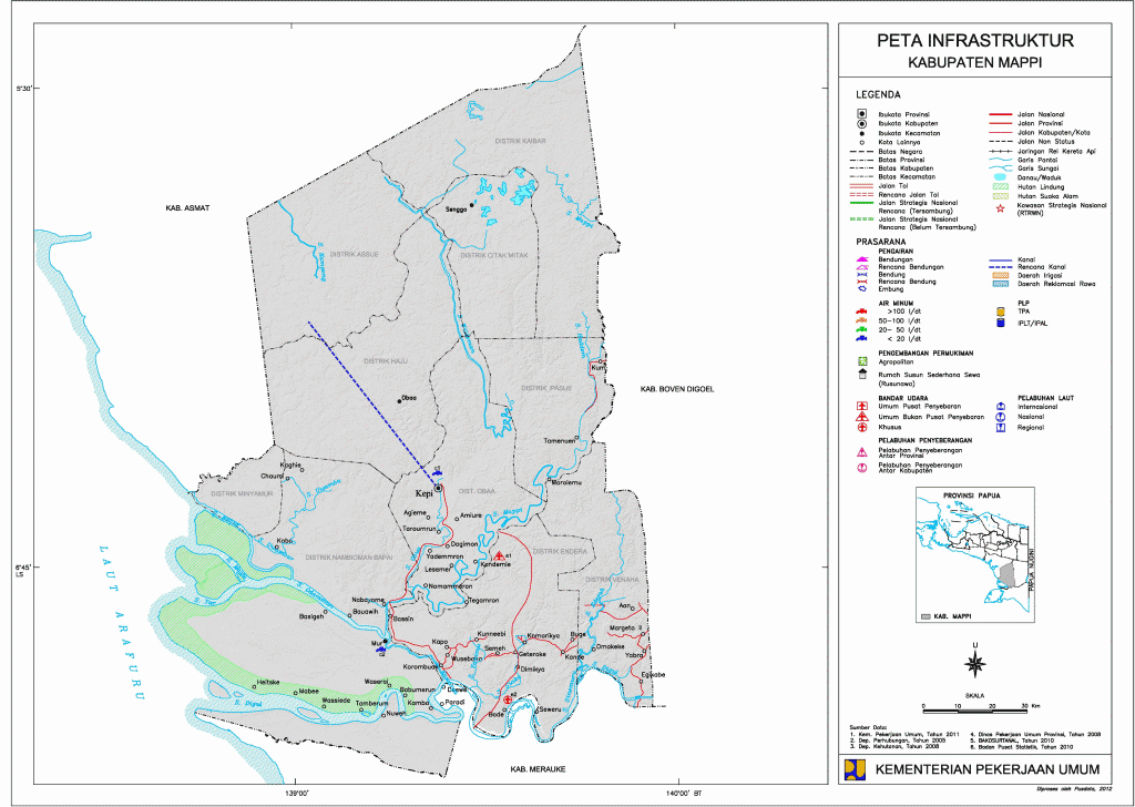 Peta Papua kabupaten kota