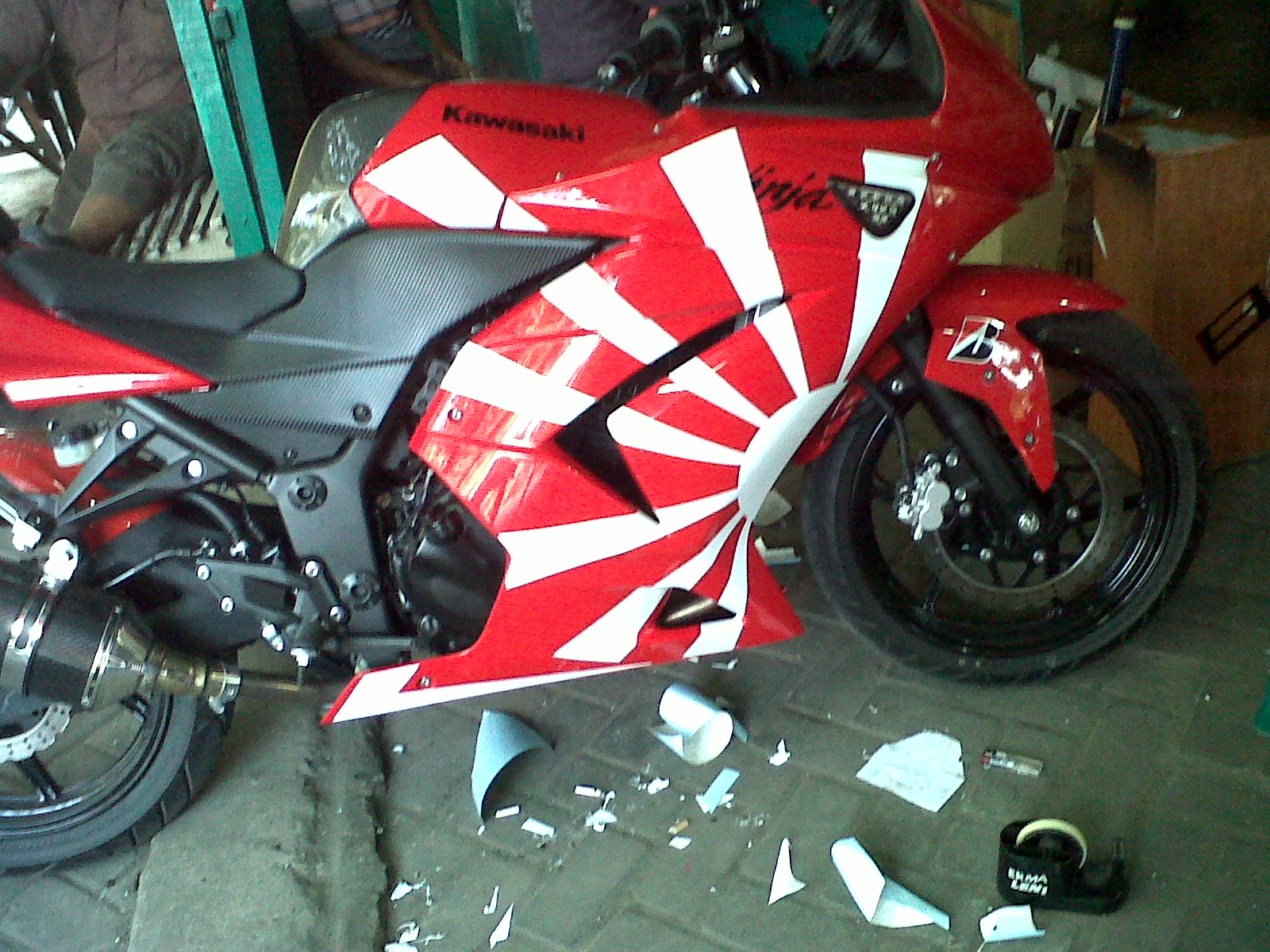  STICKER  CUTTING  VARIASI BUAT MOBIL  N MOTOR NINJA 250 