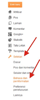 Cara Setting Bahasa dan Format Waktu di Blogspot