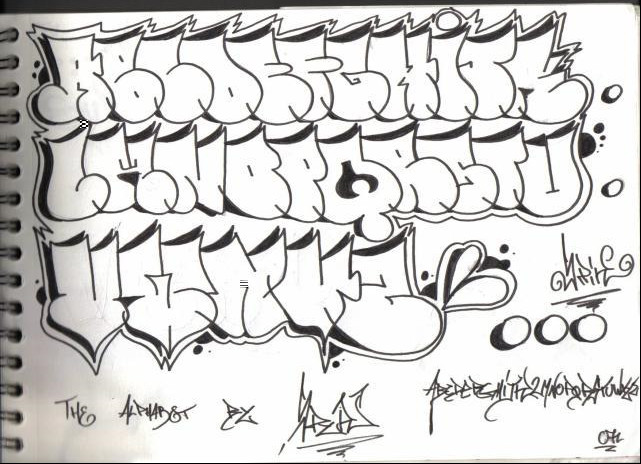 graffiti letters bubble