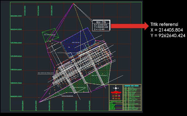 Titik referensi overlay google eart pada autocad