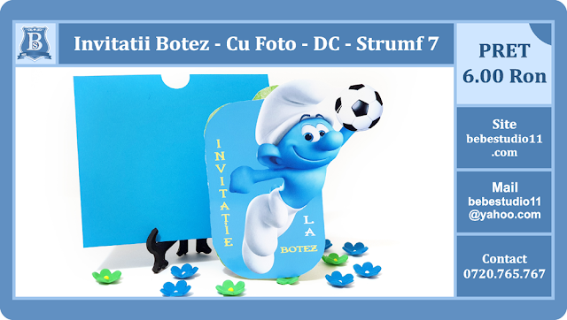 invitatii botez strumf