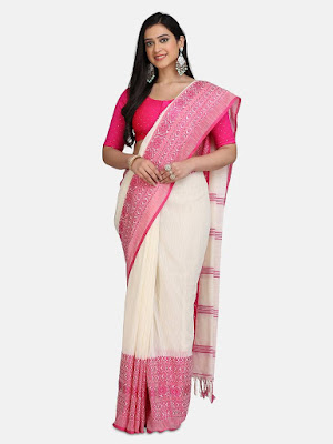 White Sarees Online Collection