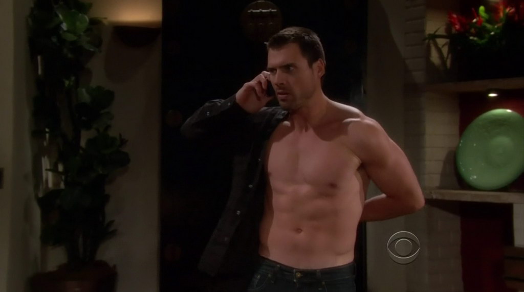 Joshua Morrow Shirtless on the Young and the Restless 20120420