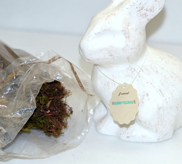 supplies needed for a moss covered bunny rabbit