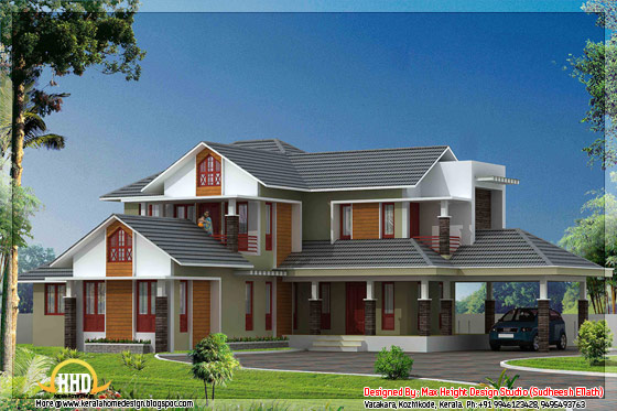 Kerala style house 3D model - May 2012