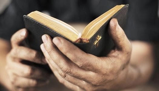 Hombre leyendo la Biblia