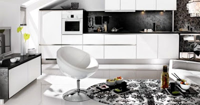 Tủ bếp 2 màu đen - trắng mà vẫn hiện đại