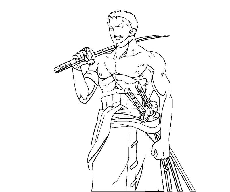 Roronoa Zoro 2 Coloring | Crafty Teenager