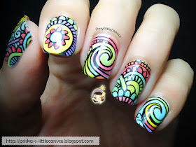 Colorful Arabesque and Swirls by @mylittlecanvas