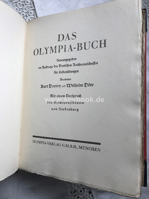 Das Olympia-Buch 1927 Doerry Kurt, Dörr Wilhelm Olympia-Verlag Geschichte Sport Olympiade