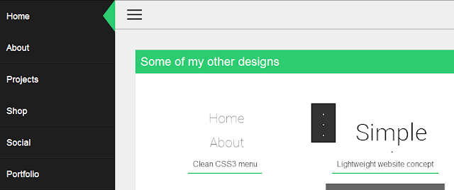Some more ideas Slide Menu