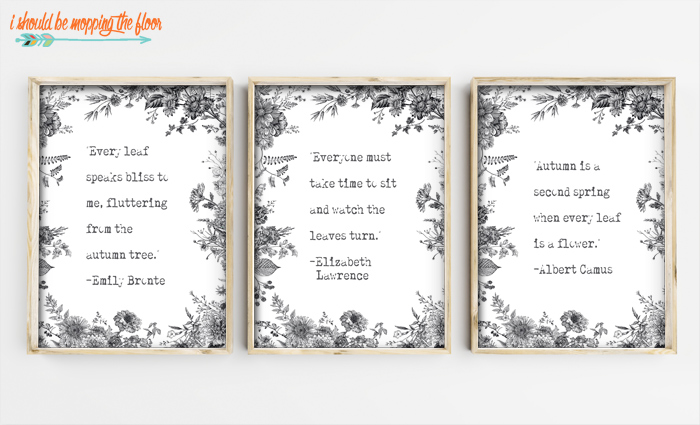 Free Black and White Printables for Autumn