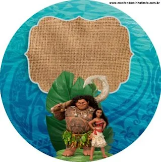 Lovely Moana Free Printable Wrappers and Toppers for Cupcakes.