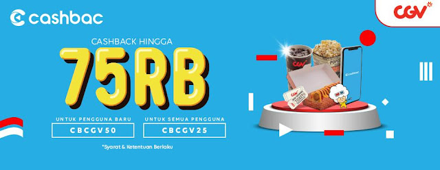 #CGV - #Promo Beli Tiket Dapat Cashback Hingga 75K Pakai Aplikasi CASHbac (s.d 31 Okt 2019)