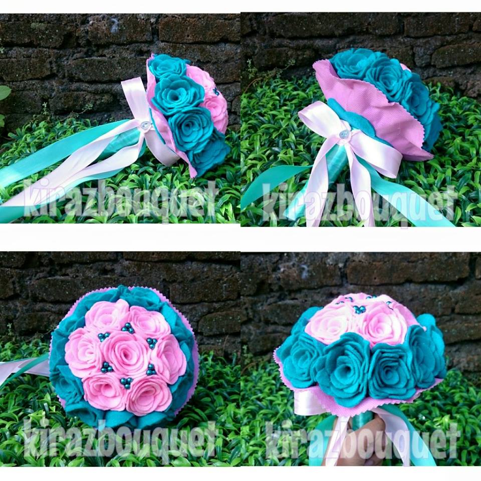 jual buket bouquet bunga handbouquet satin flanel handmade ...