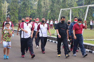 Pagi ini, Kapolda Banten dan PJU Olahraga Bersama 