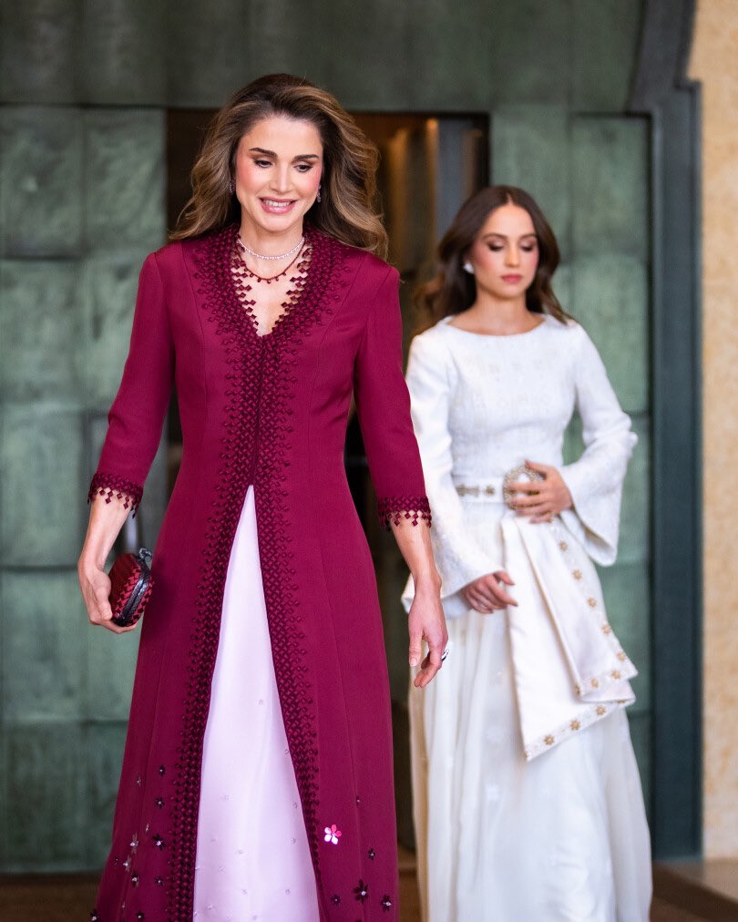 Princess Iman chose a stunning dress form Jordanian label Remma Dahbour