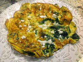 omelet with fresh herbs and feta