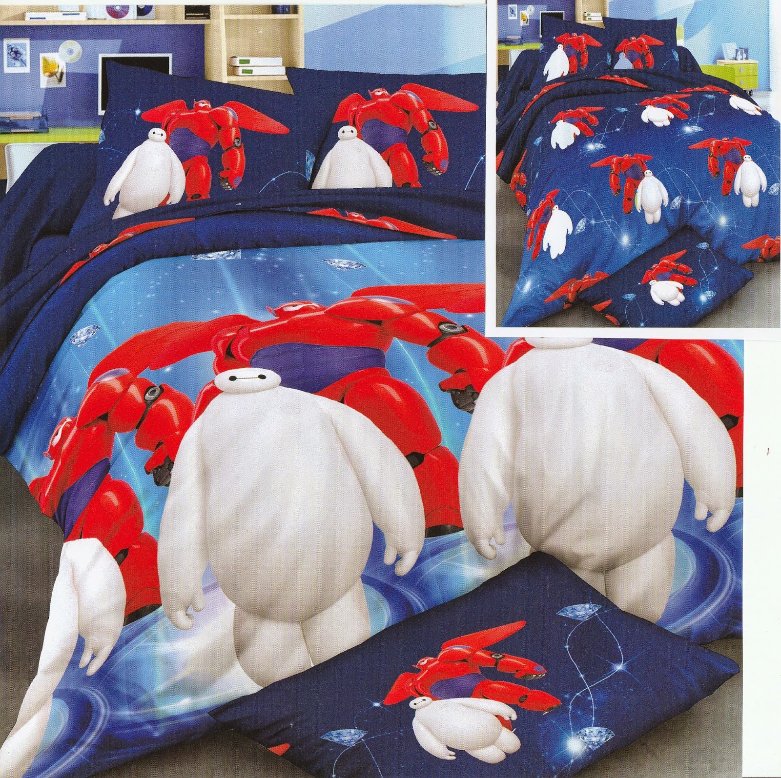 Sprei Anak Motif Big Hero White