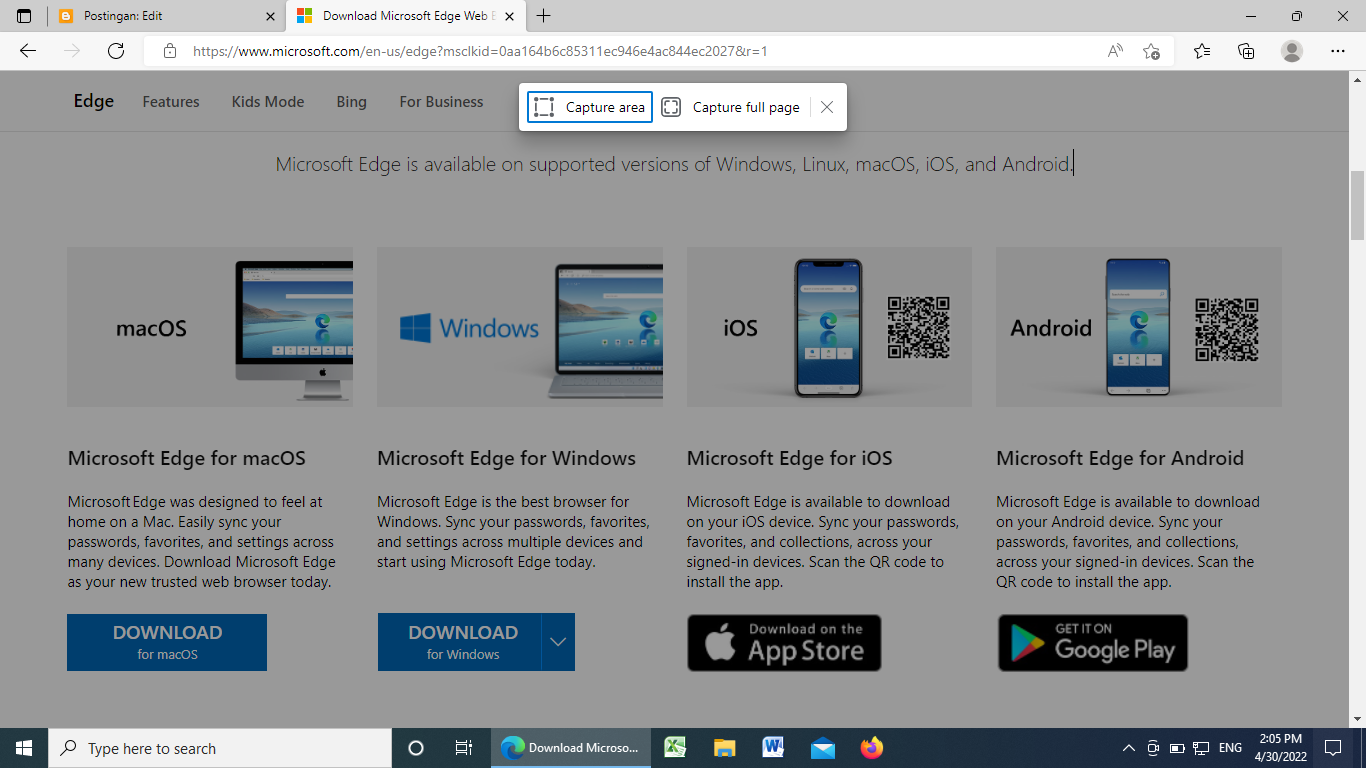 Cara Screenshot di Laptop dengan Microsoft Edge